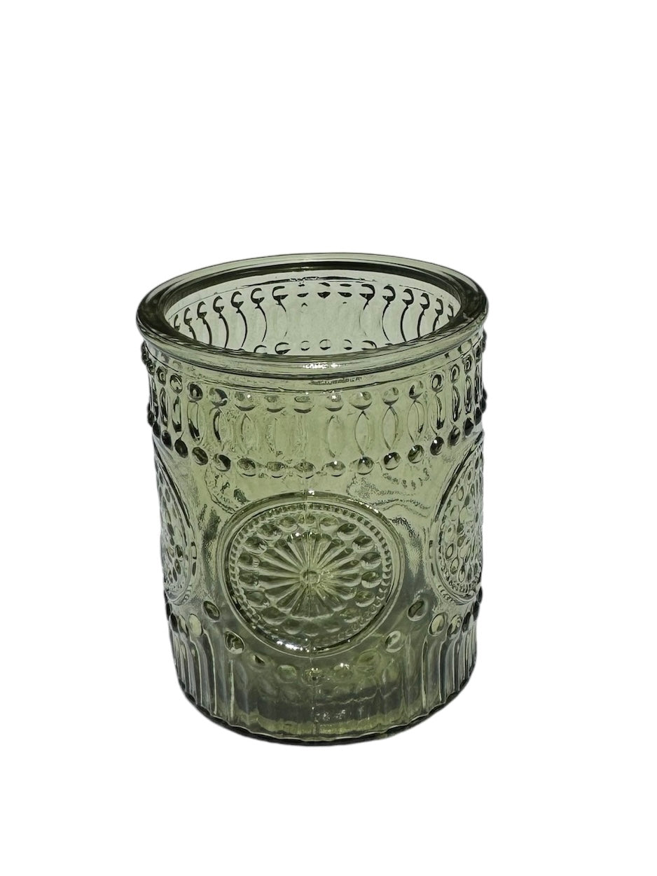 ET Etched Glass tealight holder