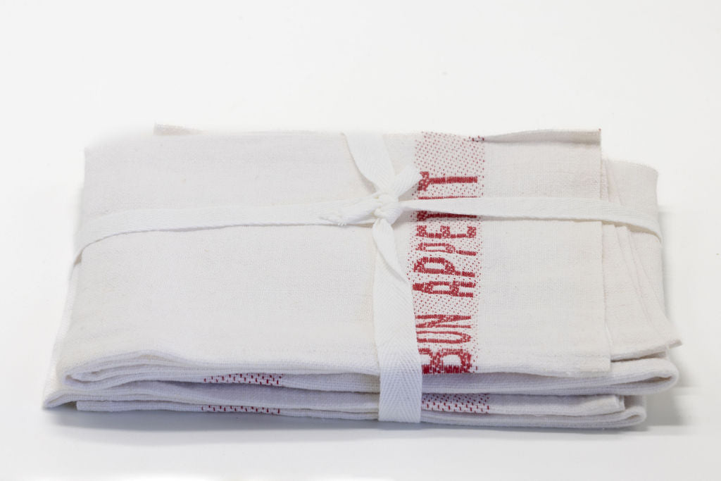 French Linen Napkin - Bon Appetite