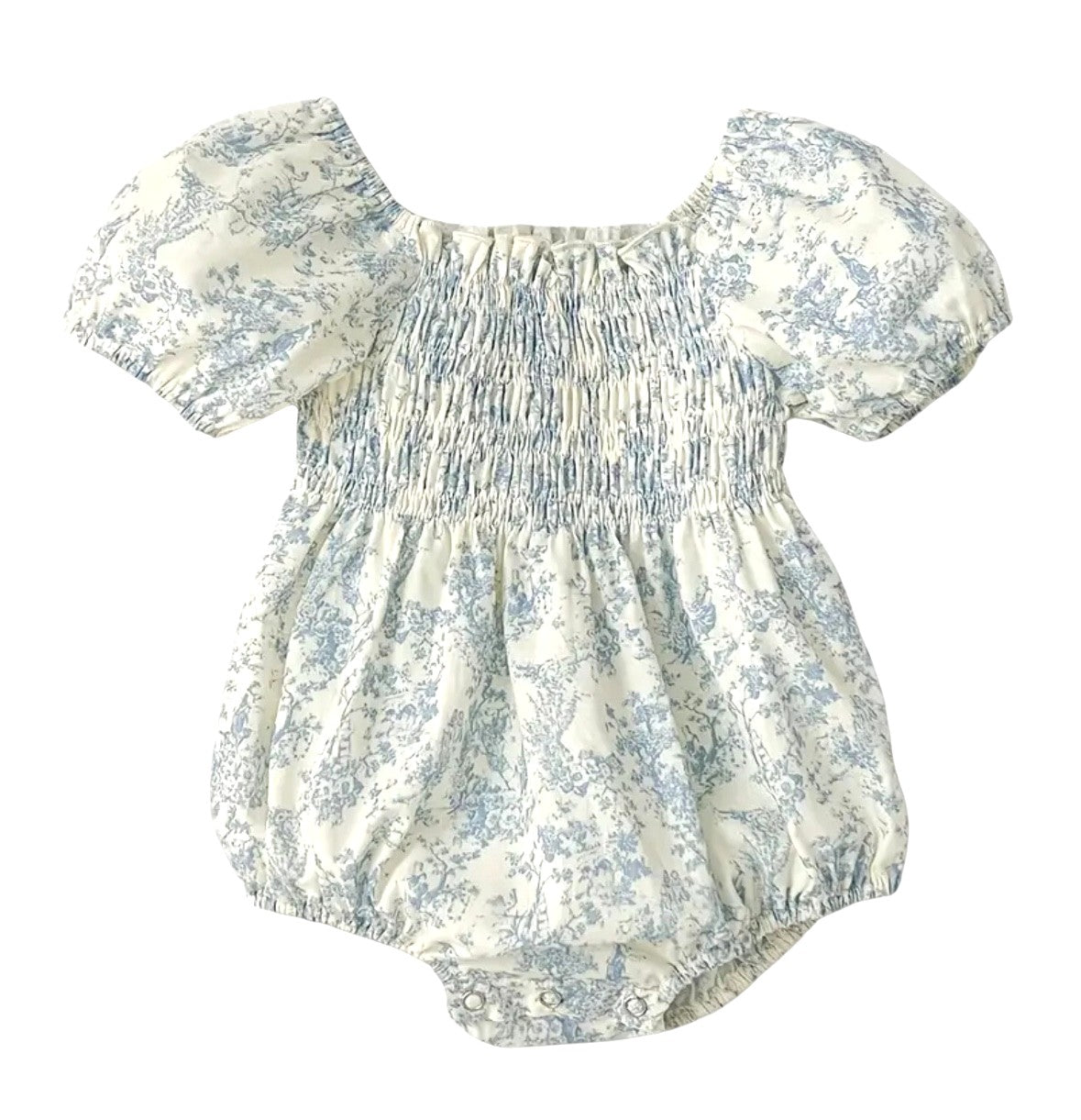 BT Floral cotton romper puff sleeve