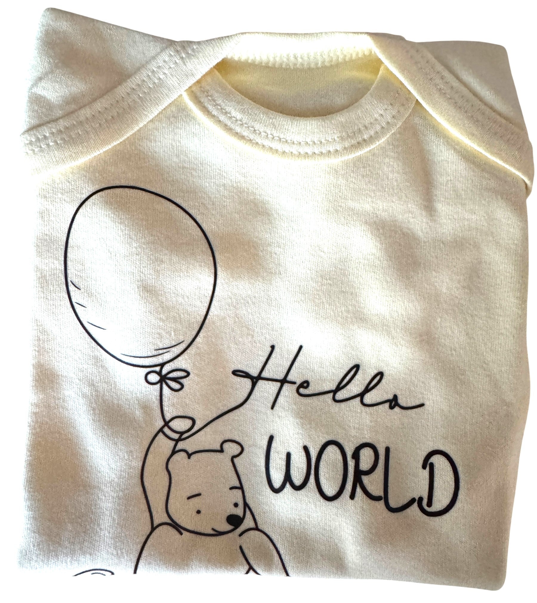 BT 100%cotton babygro Hello World