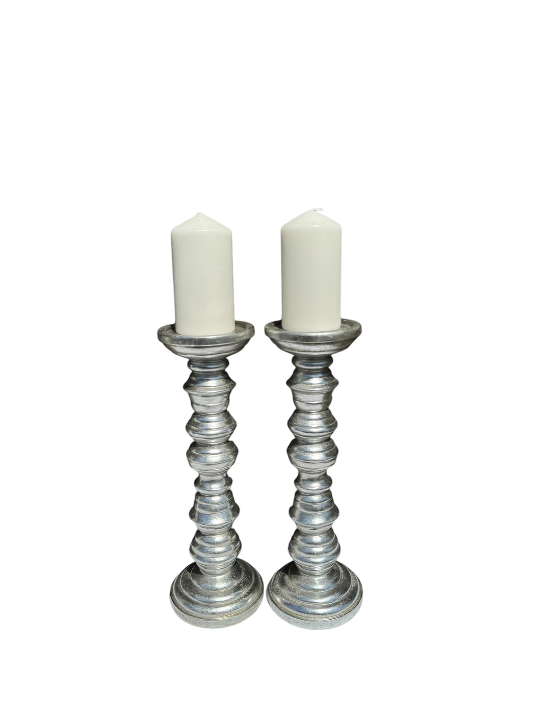 WS Tate Resin Silver Candle pillar