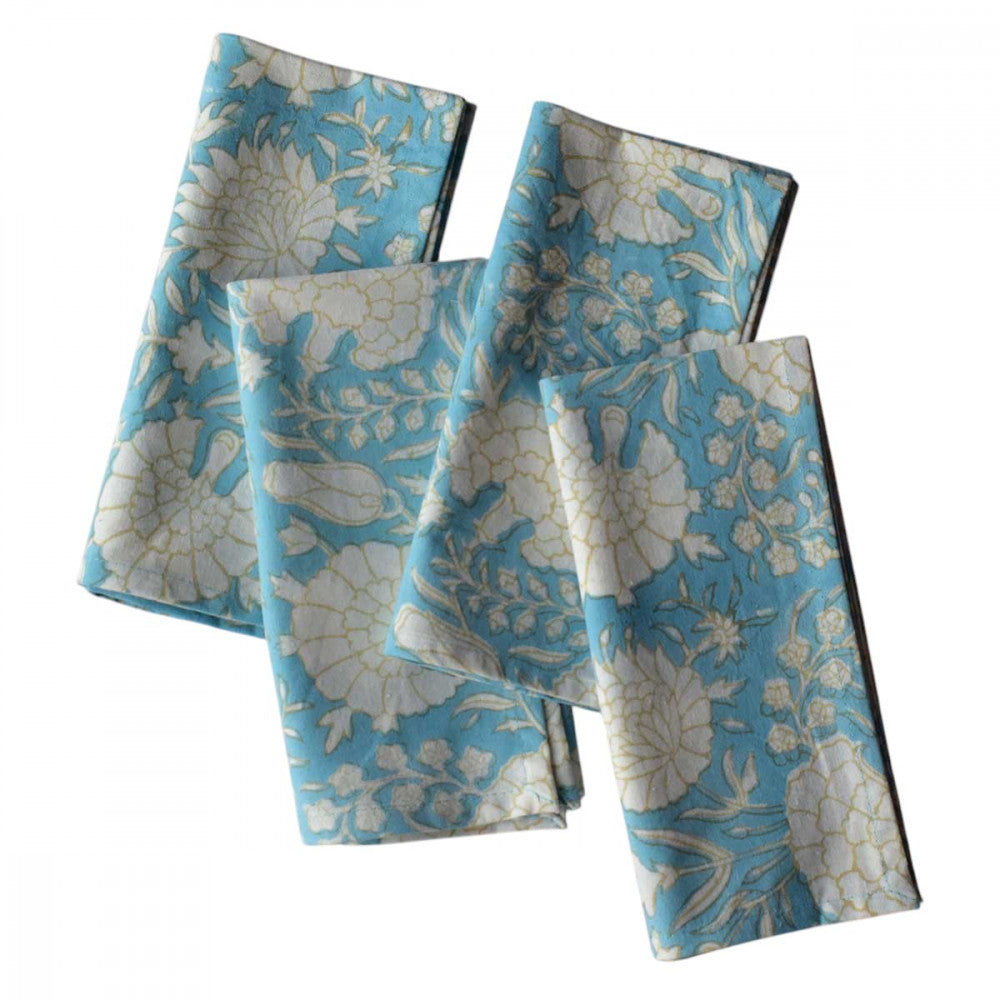 OR Set4 Napkin Hand Block Printed