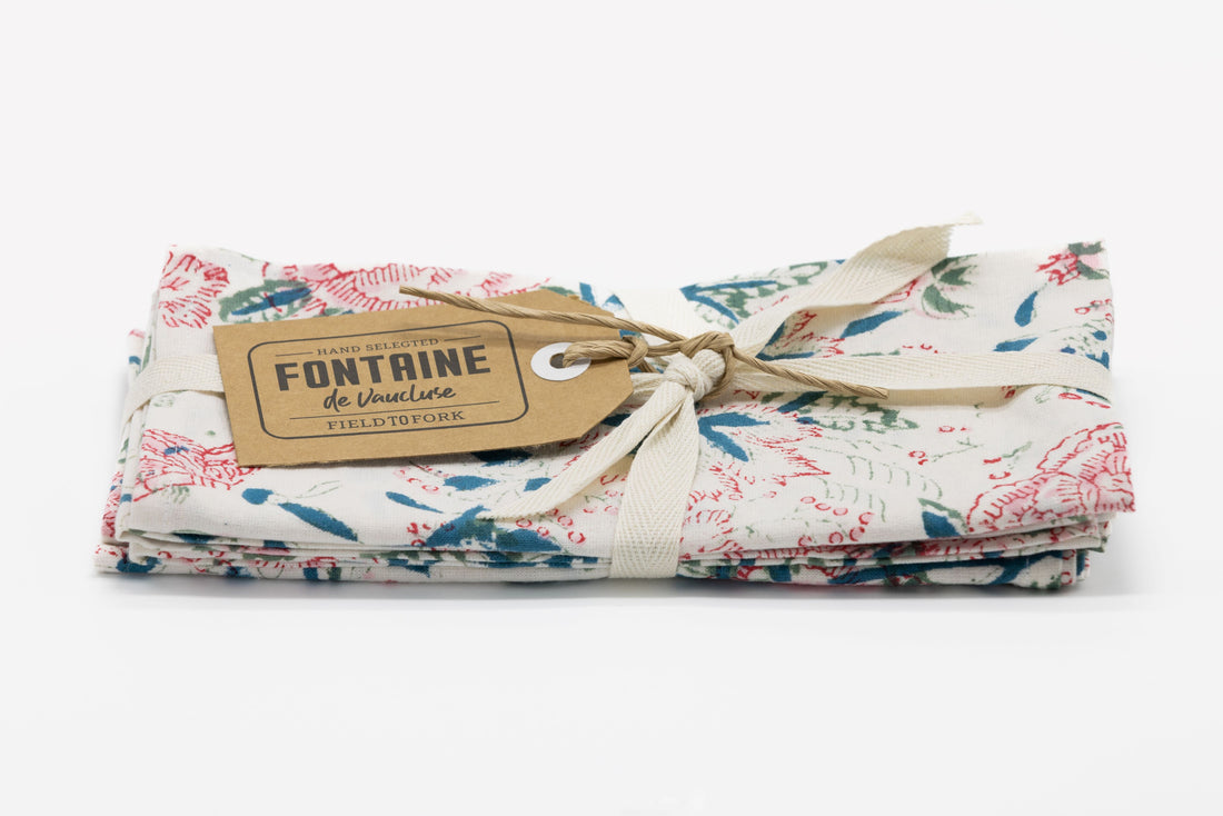 OR Set4 Napkin Hand Block Printed