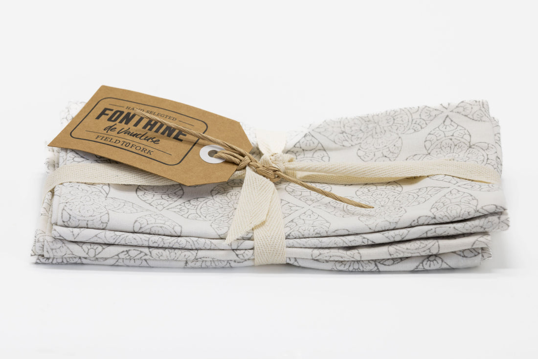 OR Set4 Napkin Hand Block Printed