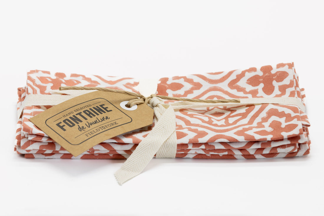 OR Set4 Napkin Hand Block Printed