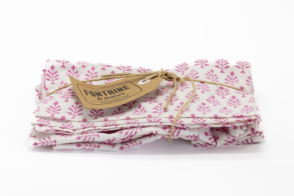 OR Set4 Napkin Hand Block Printed