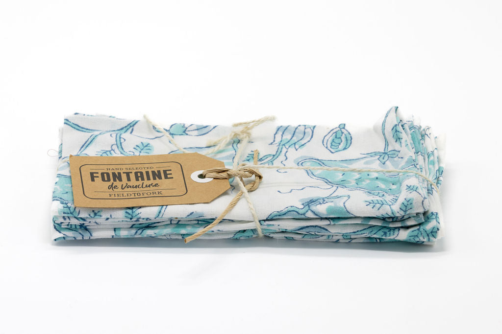 OR Set4 Napkin Hand Block Printed