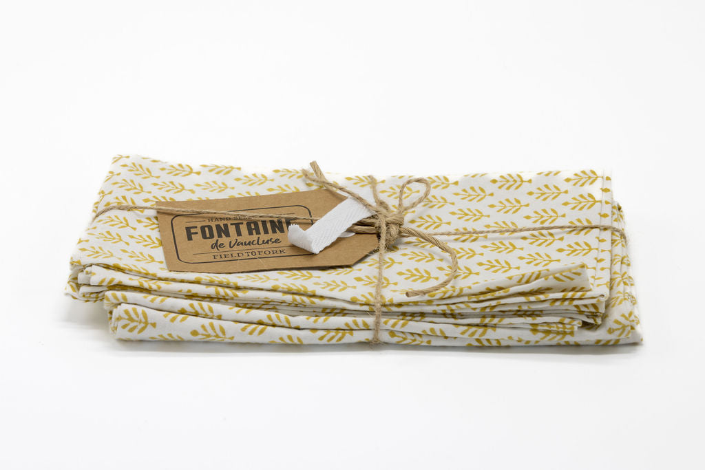 OR Set4 Napkin Hand Block Printed