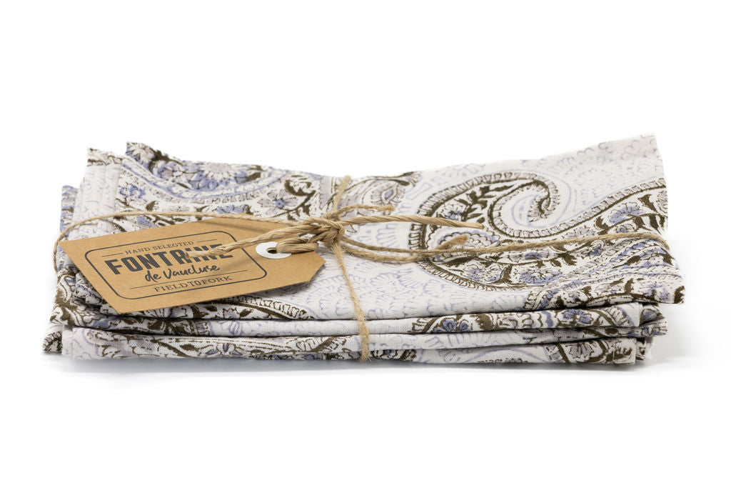 OR Set4 Napkin Hand Block Printed