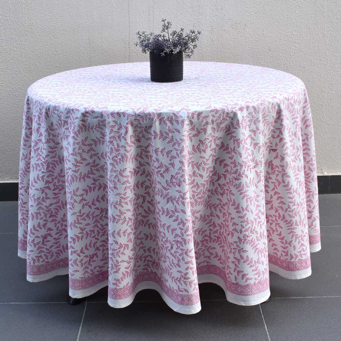 OR handblock Indian Round tablecloth 220cm