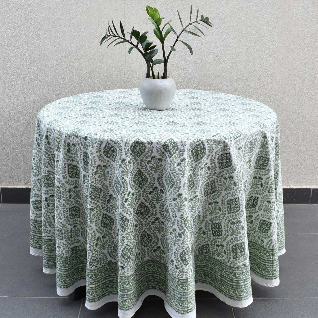 OR handblock Indian Round tablecloth 220cm