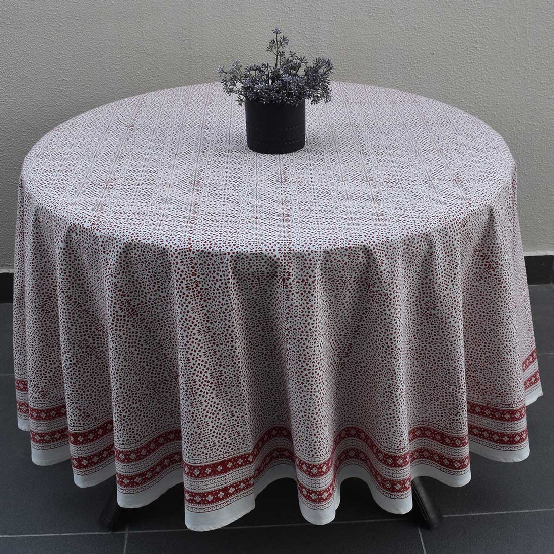 OR handblock Indian Round tablecloth 220cm