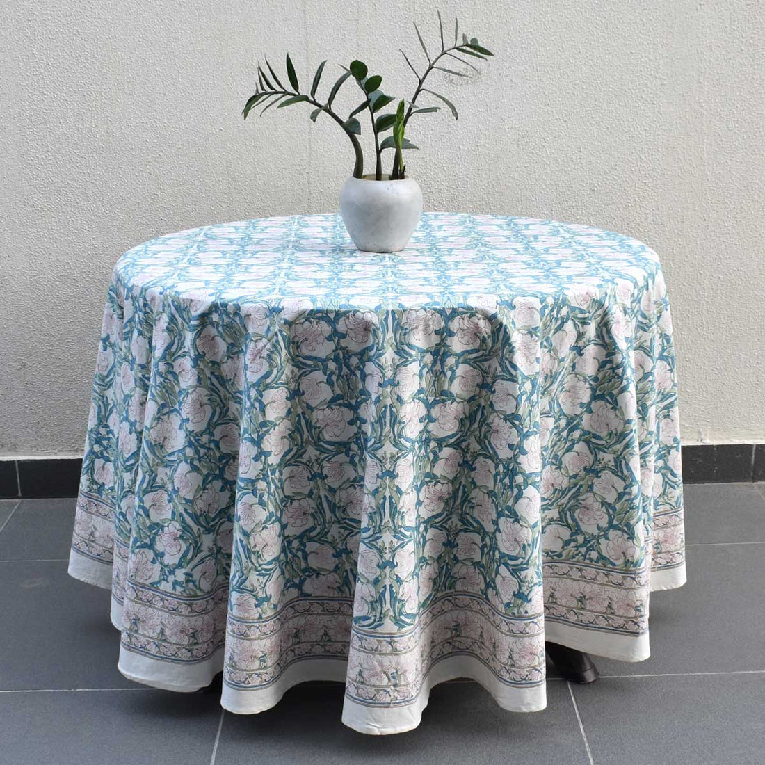 OR handblock Indian Round tablecloth 220cm