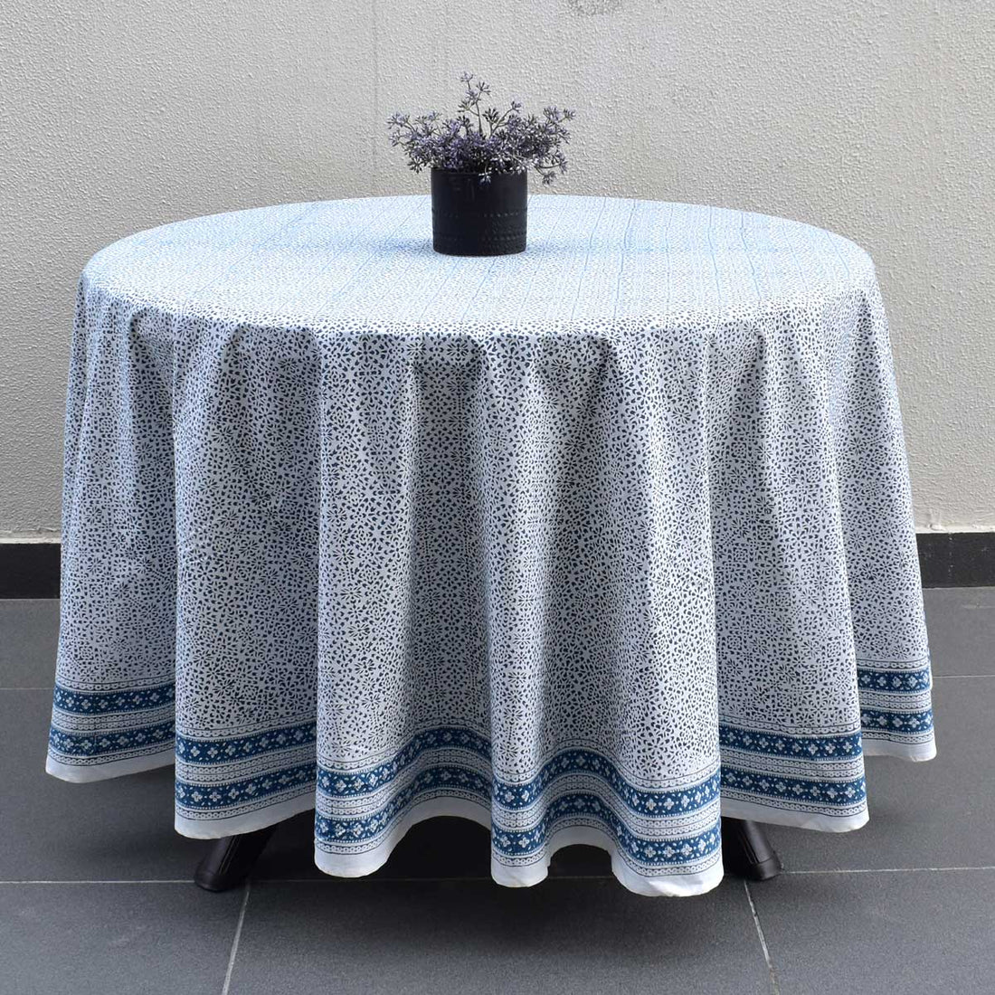 OR handblock Indian Round tablecloth 220cm