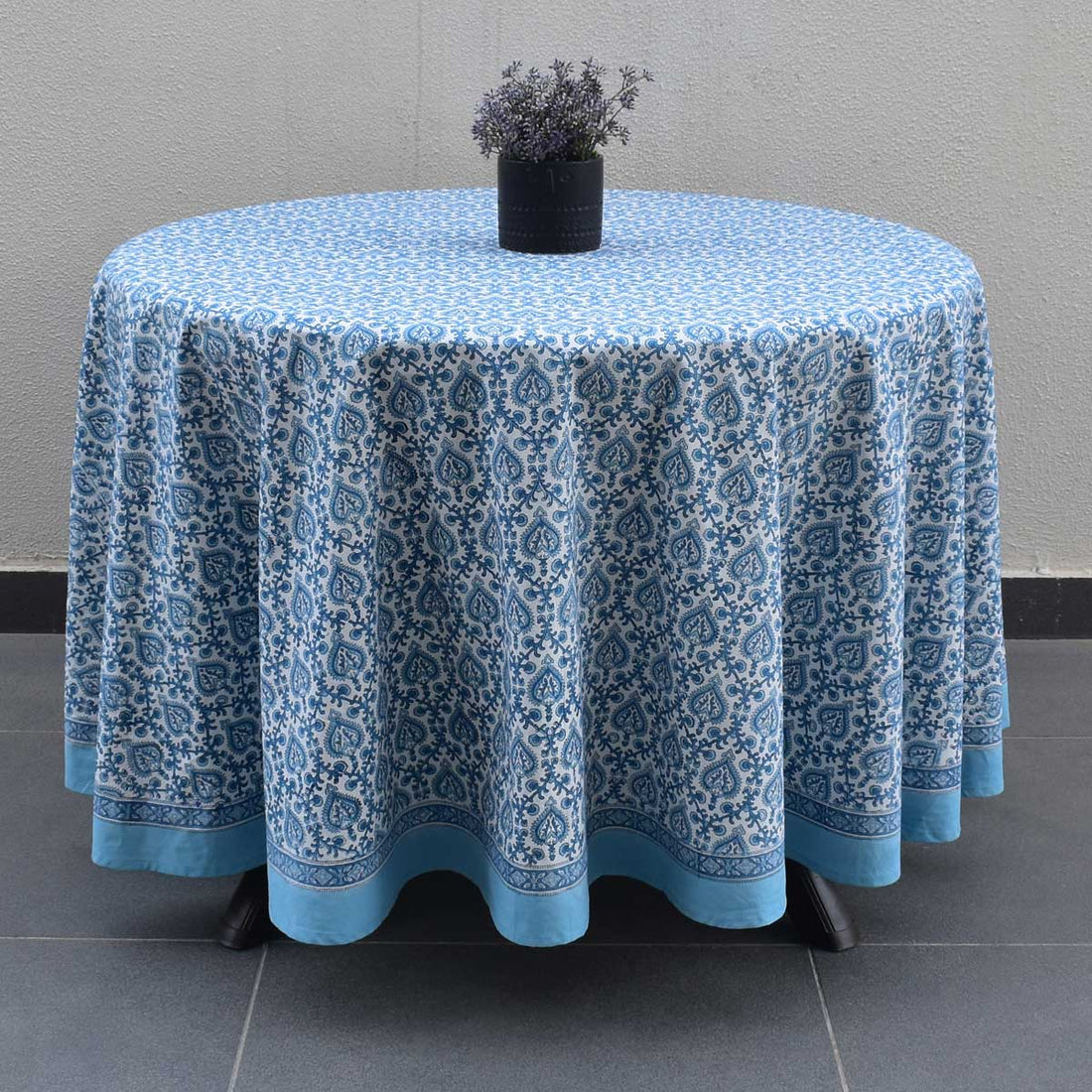 OR handblock Indian Round tablecloth 220cm