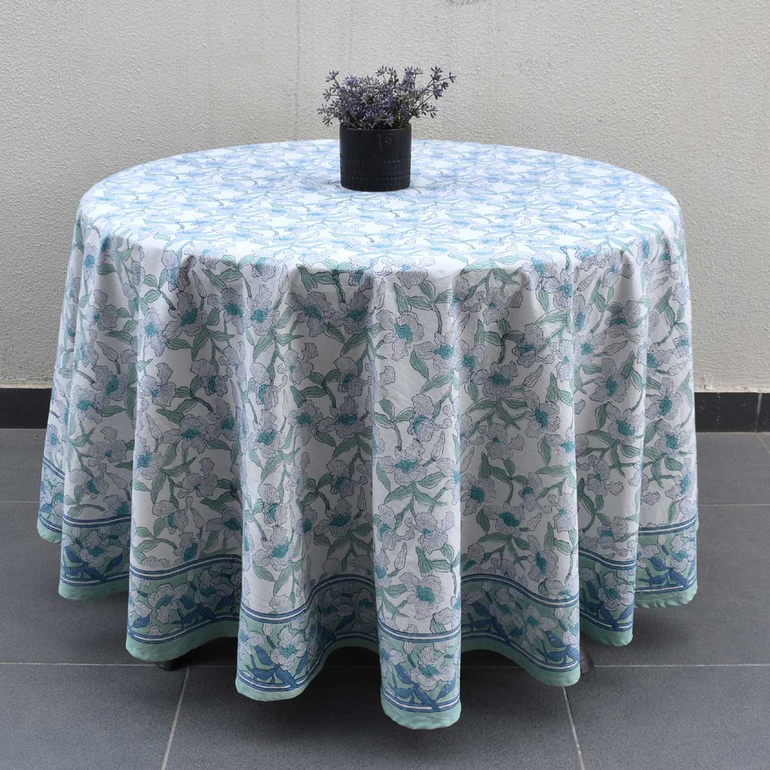 OR handblock Indian Round tablecloth 220cm