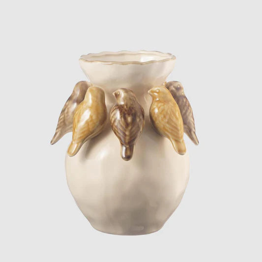 FL Bird vase Cream Natural