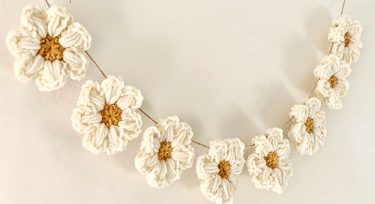 FET Crochet flower garland