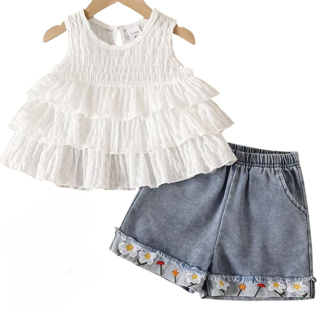 BT Denim shorts + top