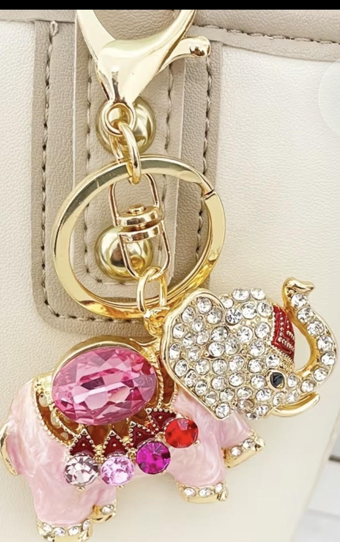 BT Rhinestone keyring/backpack dangle