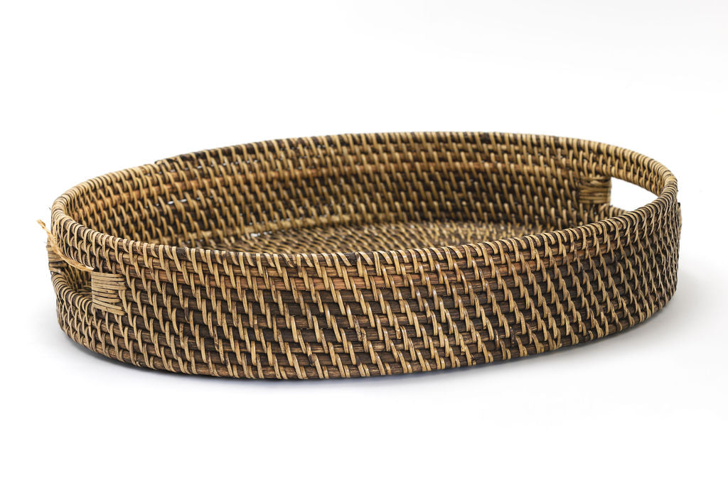 Rattan Oval Flat Basket