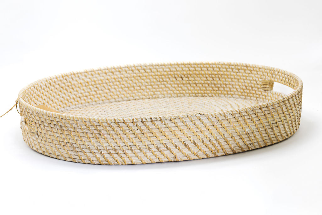 Rattan Oval Flat Basket