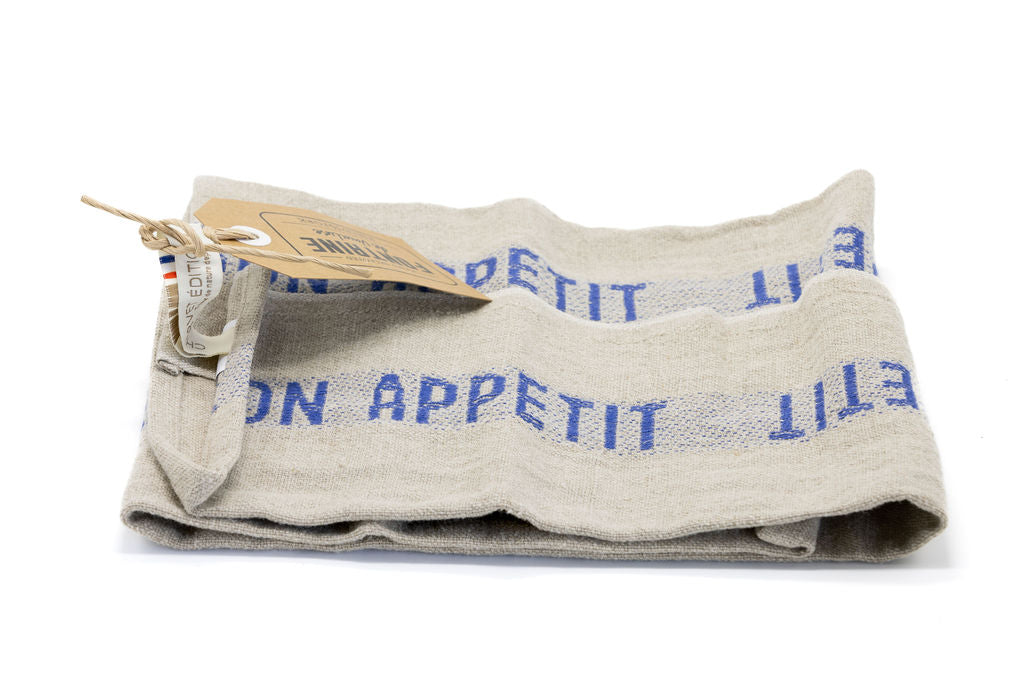 French Linen Tea Towel - Bon Appetite