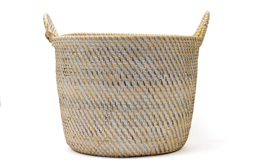 Rattan Storage Basket with Handles