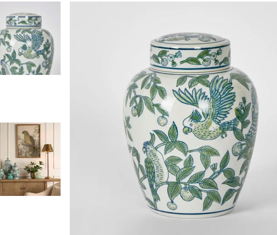 FL Meadow Parrot Ceramic