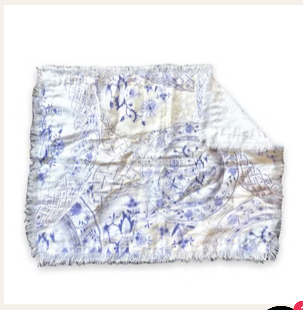 RSA Linen embroidered challah cover