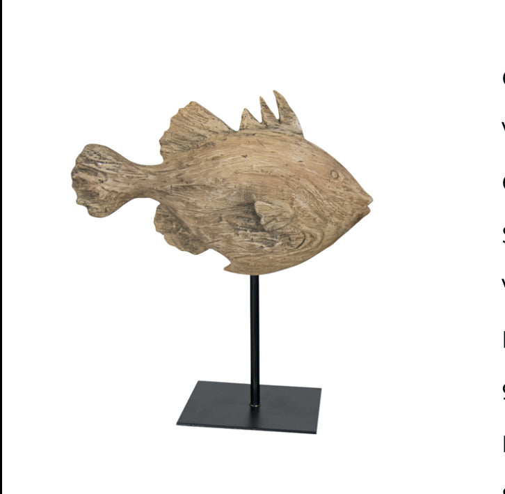 SG Resin Grain Fish on stand