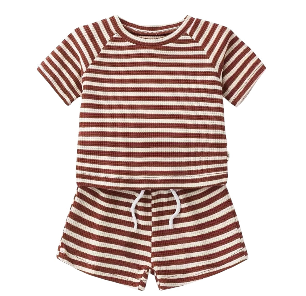 BT S2 Stripe waffle tee shorts