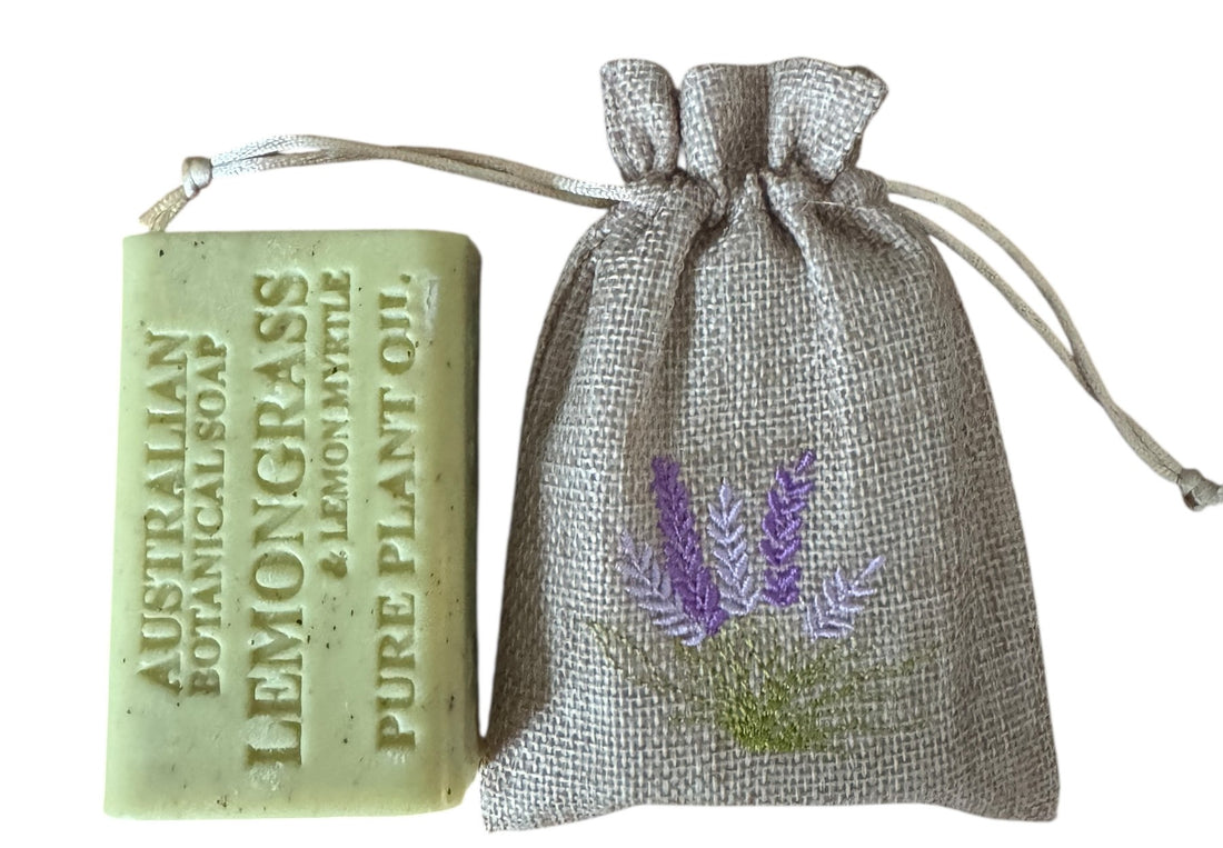 OC Made in Australia in lavender bag