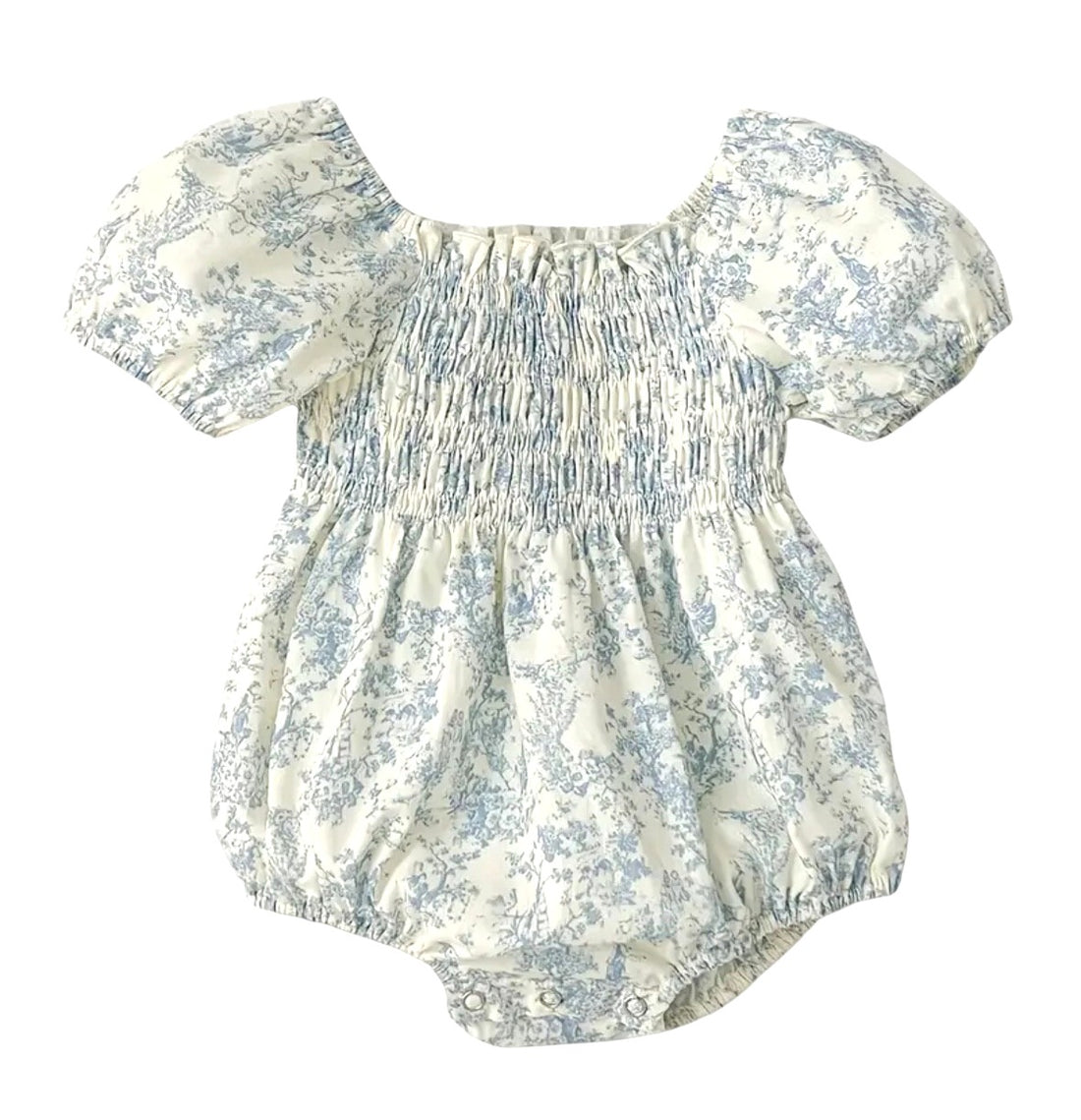 BT Floral cotton romper puff sleeve