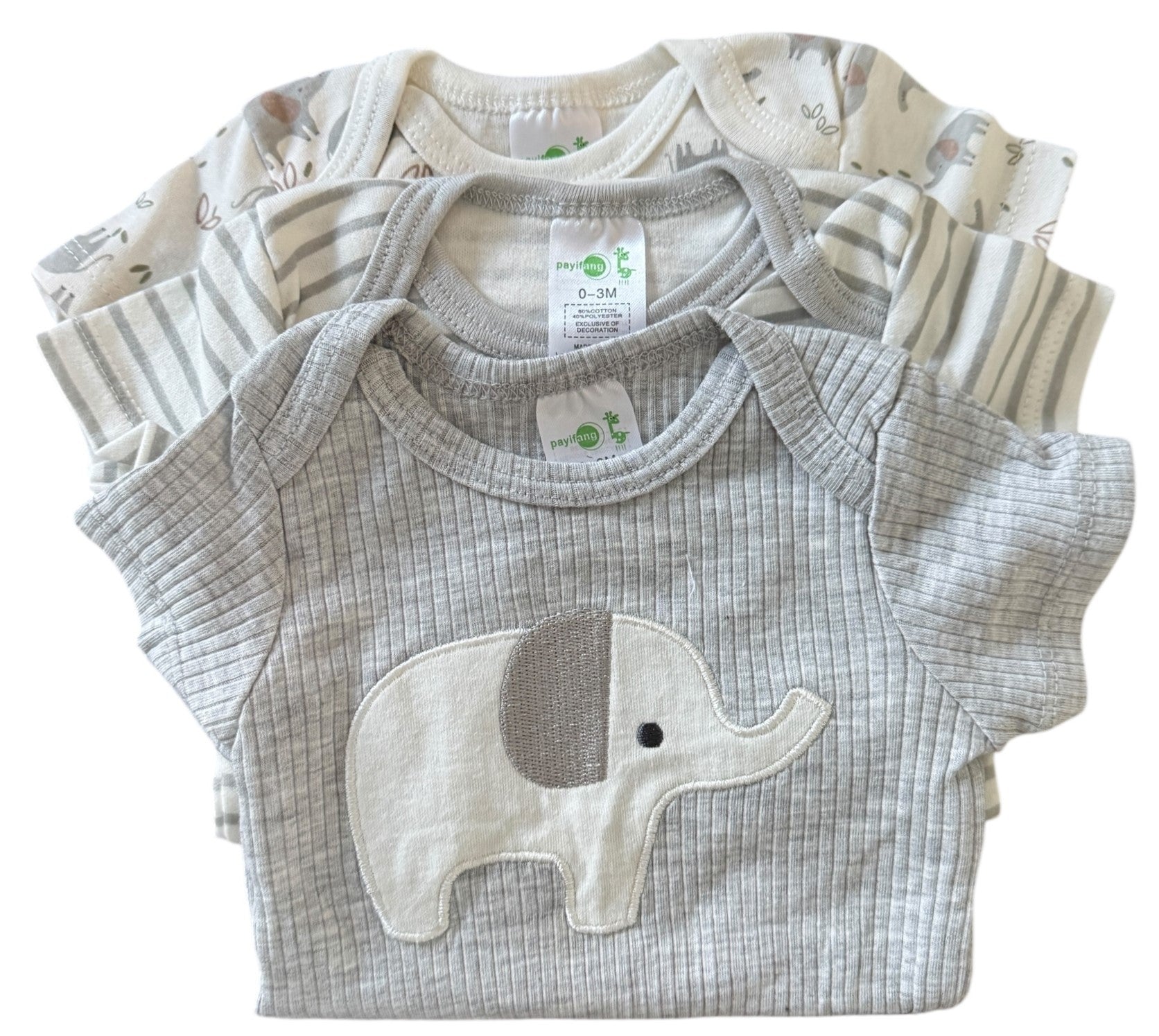 BT 100%cotton newborn babygro ass