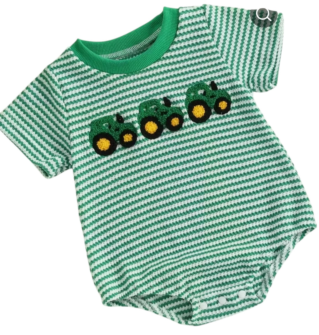 BT Cute stripe tractor babygro