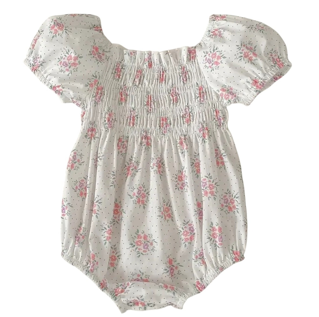 BT Floral cotton romper puff sleeve