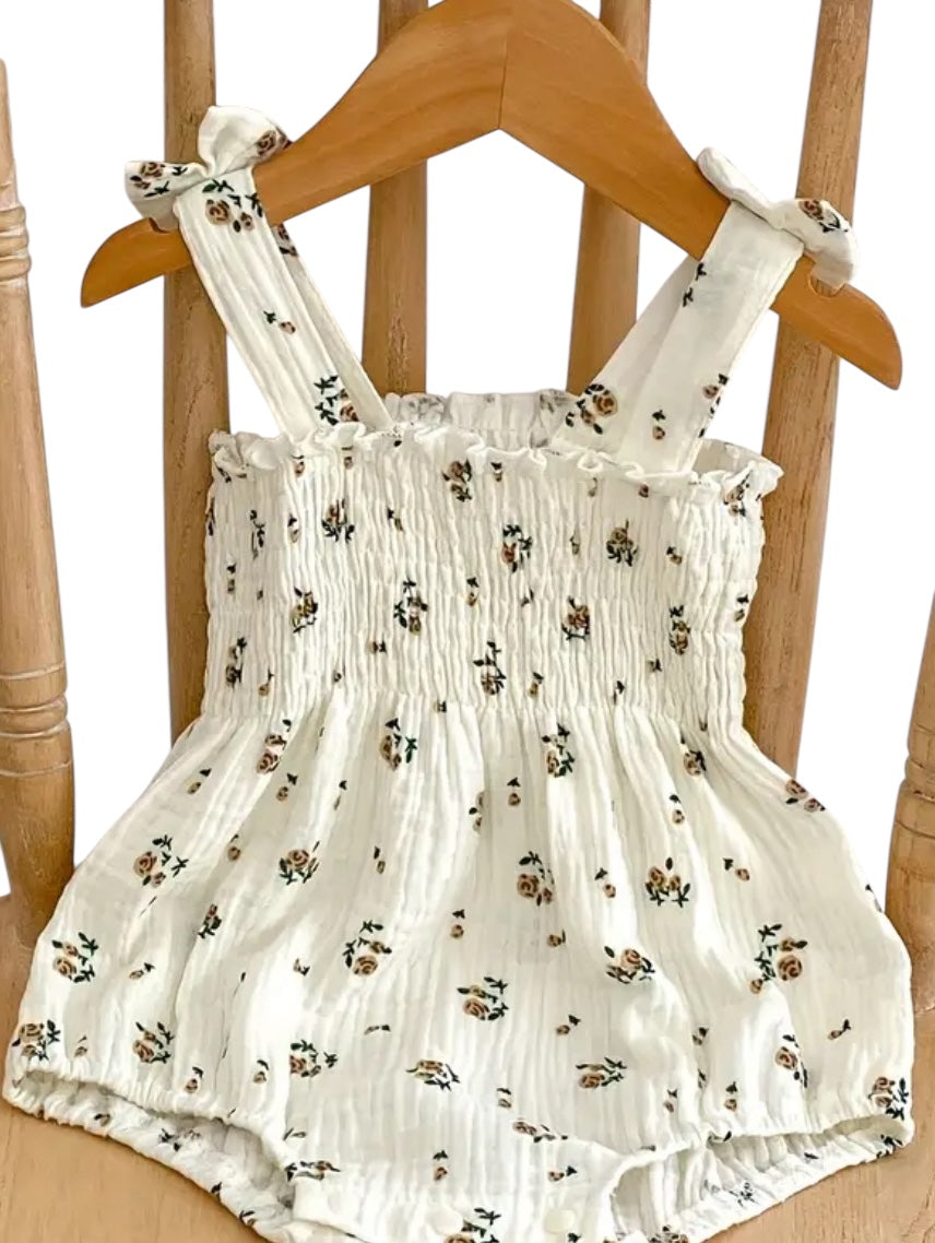 BT Rouched cheesecloth romper