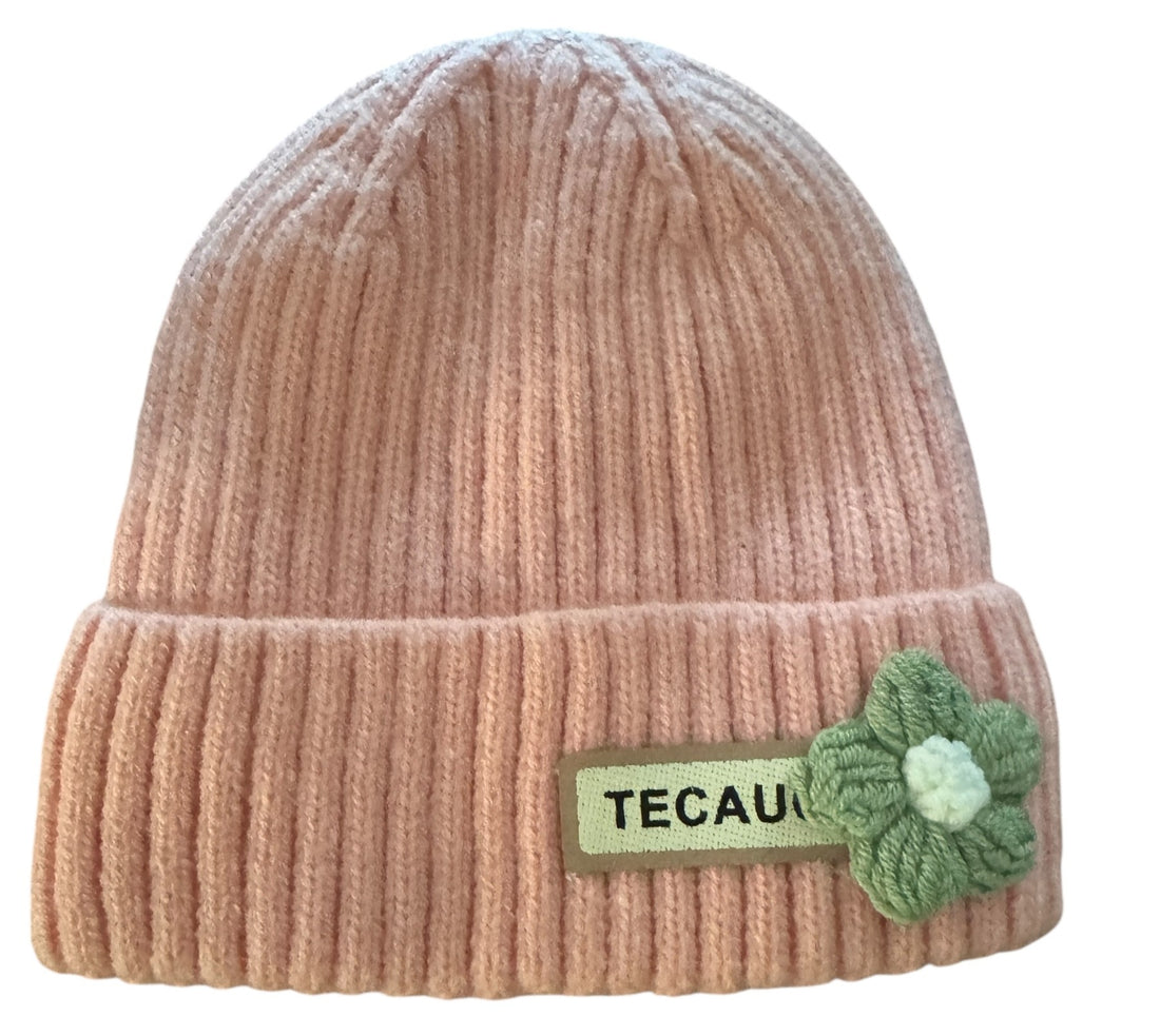 BT Beanie knit with flower