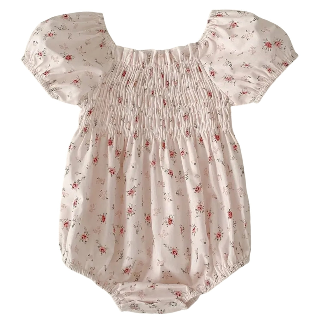 BT Floral cotton romper puff sleeve