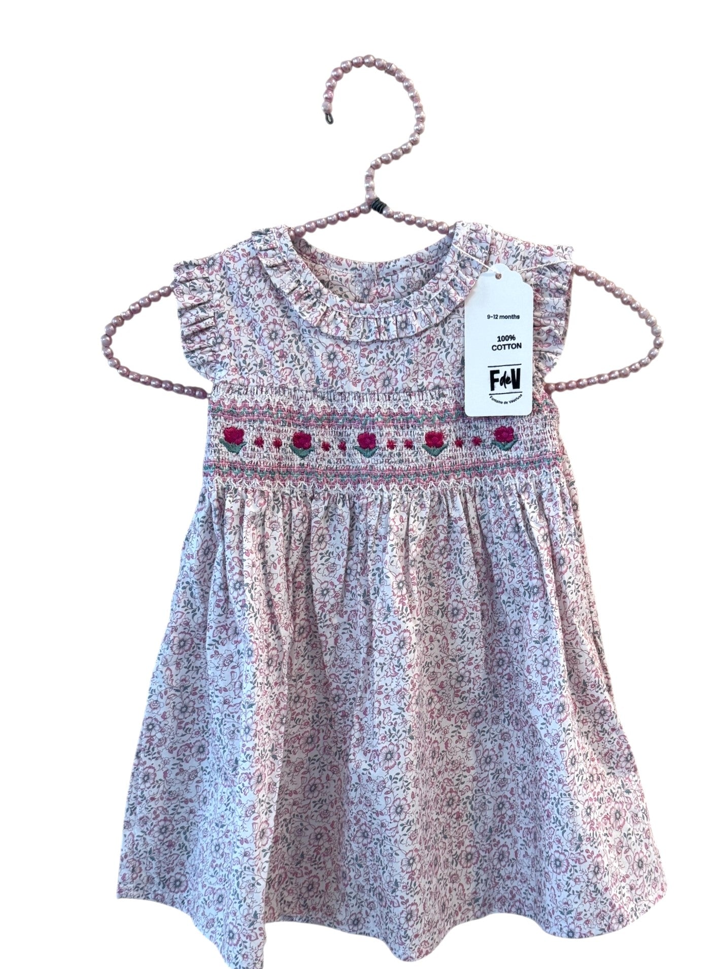 BT Peter pan collar dress embroidered
