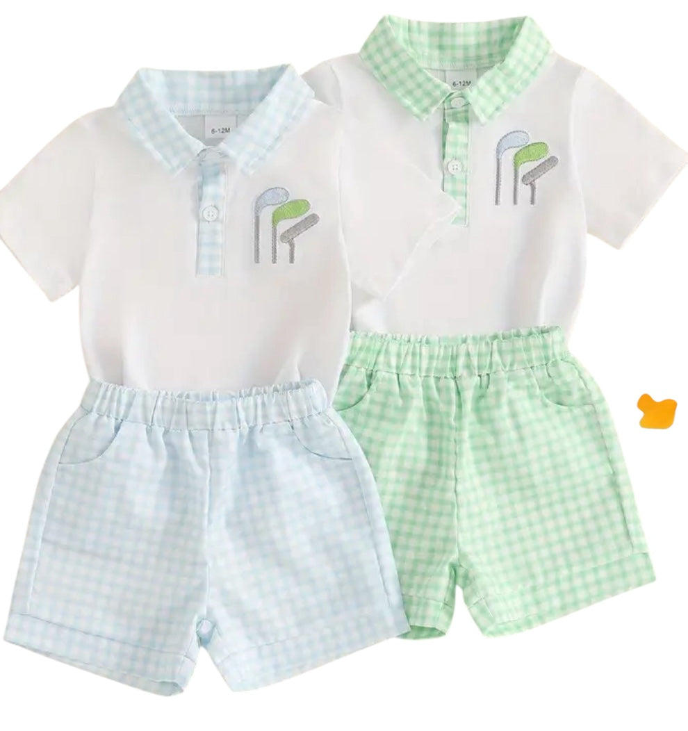 BT Golf shirt check short