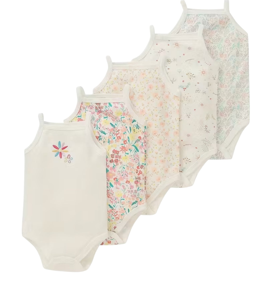BT Set5 Cotton Cami babygro