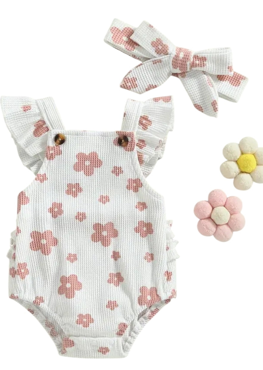 BT S2 Cross back flower romper