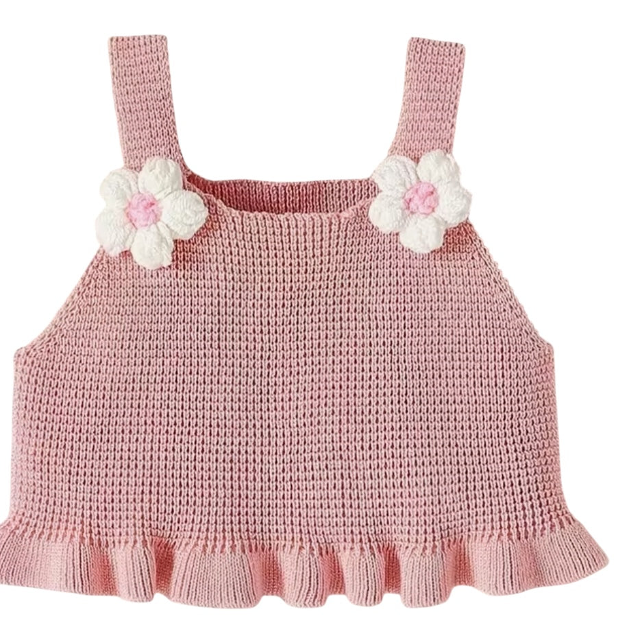 BT Daisy detail Pink knit top