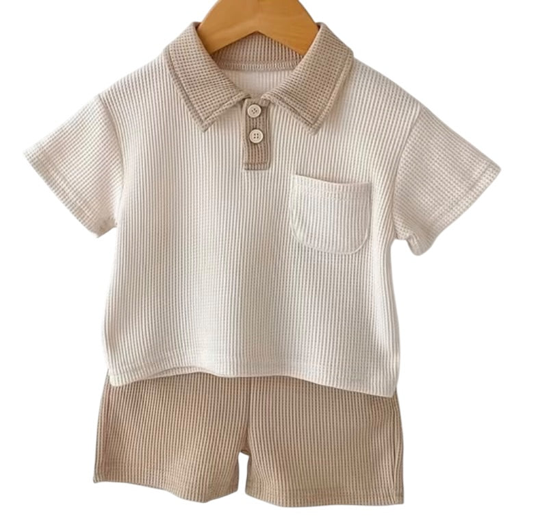 BT S2 Striped polo boys shorts