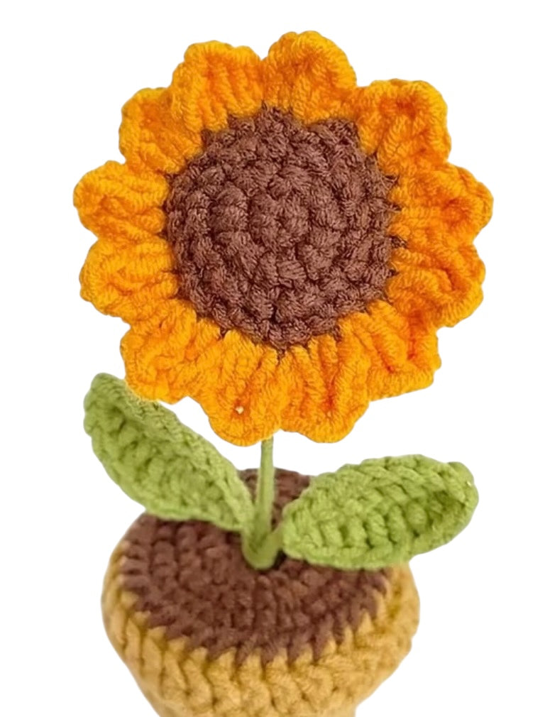 BT Little ray of sunshine Hand crochet flower