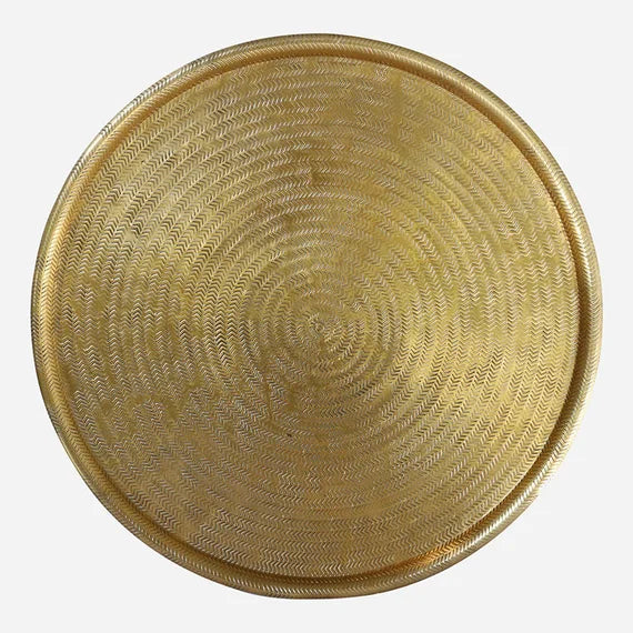 CC Ravello large etched tray antique brass