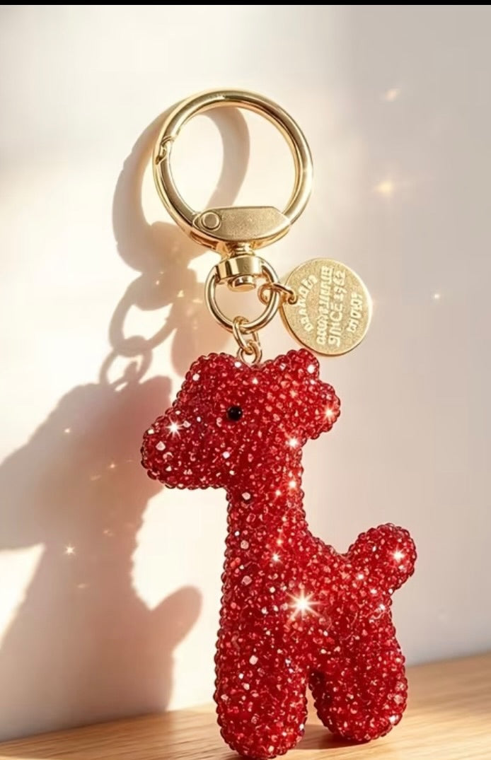 BT Rhinestone keyring/backpack dangle