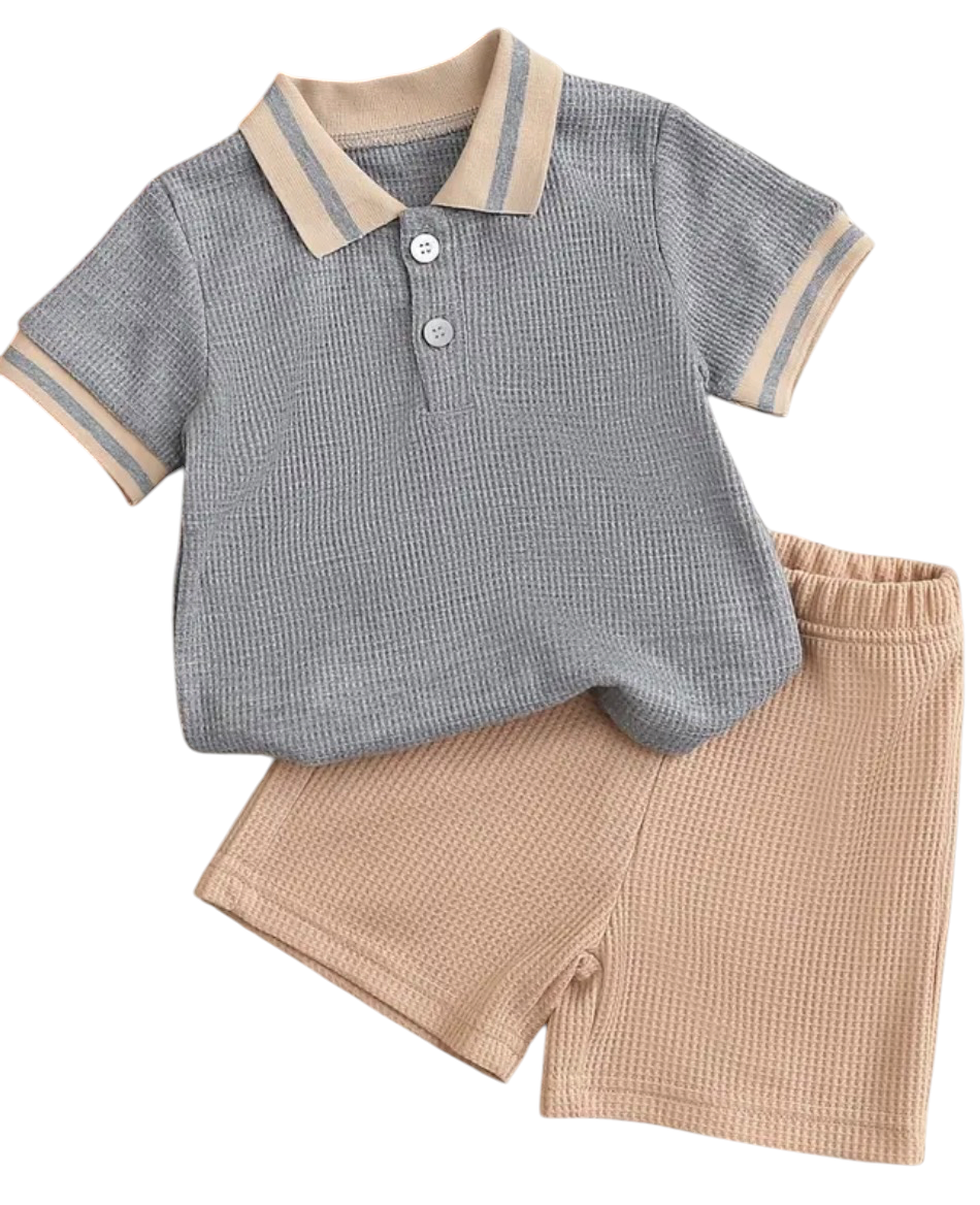 BT S2 Striped polo boys shorts